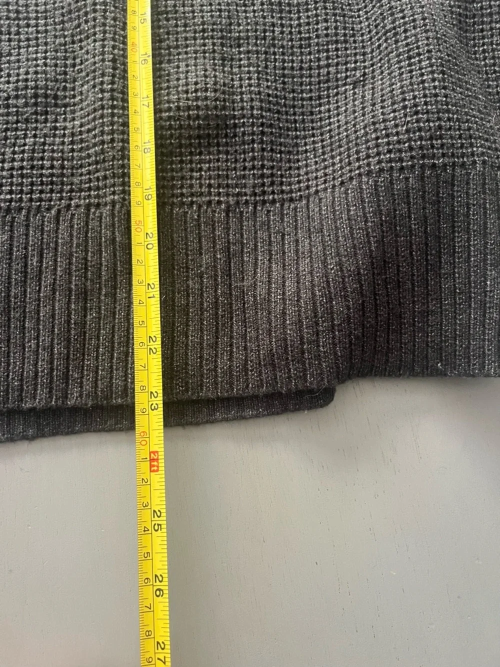 Lou & Grey Waffle Knit Cowl Neck Drawstring Sweater - oversized XS